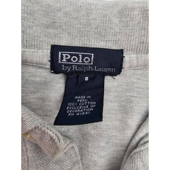Polo Ralph Lauren Boy's Size 6 Gray Short Sleeve Polo Shirt - Picture 3 of 5